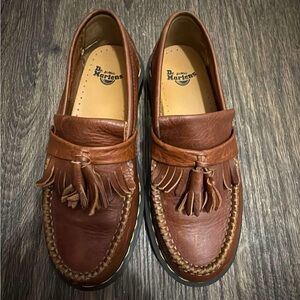 Dr. Martens Chestnut Leather Tassel Loafers